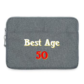 geschenkideen, für mann, best age 50 - Laptoptasche 15" - Grau meliert - Vorne