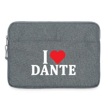T-Shirt Ich liebe Dante T-Shirt Geschenkidee - Laptoptasche 15" - Grau meliert - Vorne