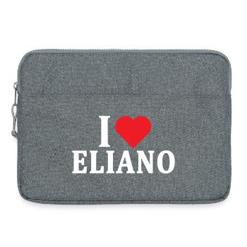 t-shirt I love Eliano t-shirt gift idea - Laptop bag 15" - heather grey - Front