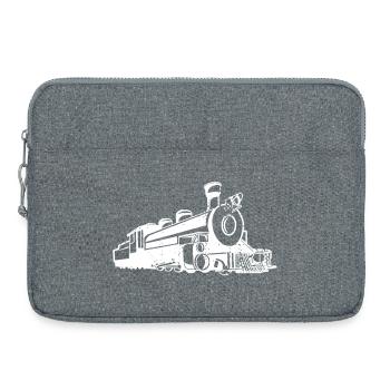 Steam Locomotive Sketch - Laptop bag 15" - heather grey - Front