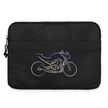 Moto Naked Bike Contours Multicolore - Sacoche pour ordinateur portable 15 pouces - noir - Devant