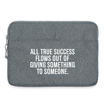 all true success flows out of giving something - Laptoptasche 15" - Grau meliert - Vorne