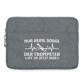 Don't worry - trumpeter is here now - Laptop bag 15" - heather grey - Front