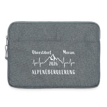 Alpenüberquerung 2026 Oberstdorf Meran E5 - Laptoptasche 15" - Grau meliert - Vorne