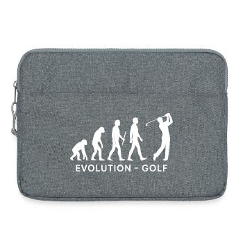 Evolution Golf Lustiger Golfer Humor Design - Laptoptasche 15" - Grau meliert - Vorne