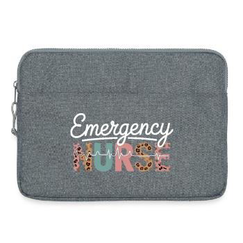 Emergency Nurse Leopard Print - Laptoptasche 15" - Grau meliert - Vorne