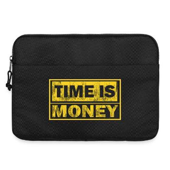 Zeit ist Geld – schwarz-gelbes Design - Laptoptasche 15" - Schwarz - Vorne
