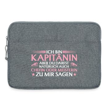 Capitaine, Patron ou Maître - Marin - Sacoche pour ordinateur portable 15 pouces - gris chiné - Devant