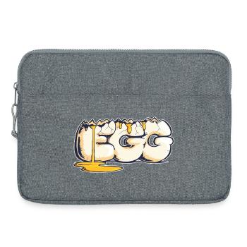 Ei, gezogenes Wort (2) - Laptoptasche 15" - Grau meliert - Vorne