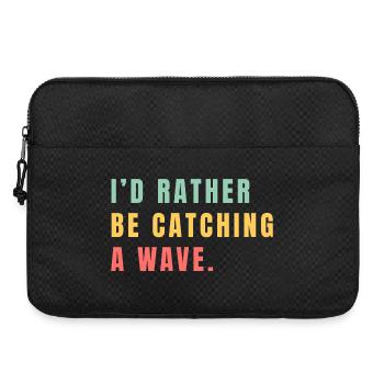 Ich würde lieber eine Welle fangen - Laptoptasche 15" - Schwarz - Vorne