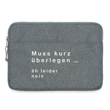 Muss kurz überlegen … nein - Laptoptasche 15" - Grau meliert - Vorne