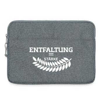 ENTFALTUNG – Deine wahre Stärke - Laptoptasche 15" - Grau meliert - Vorne