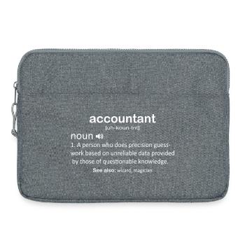 Comptable en noir et blanc Humour Bureau de fautes de frappe Fun - Sacoche pour ordinateur portable 15 pouces - gris chiné - Devant
