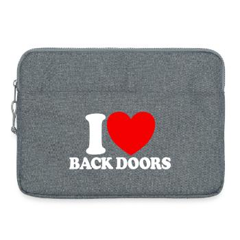 J’adore les portes dérobées – Une offensive drôle pour hommes - Sacoche pour ordinateur portable 15 pouces - gris chiné - Devant