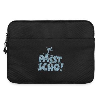 Passt Scho! Après-Ski T-Shirt (Damen/Navy) - Laptoptasche 15" - Schwarz - Vorne