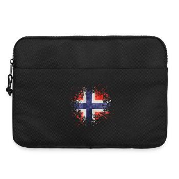 Norwegen Flagge Splash Norway Design - Laptoptasche 15" - Schwarz - Vorne