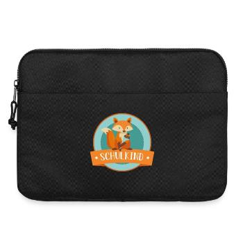 Schulkind - schlauer Fuchs - Schulbeginn - Laptoptasche 15" - Schwarz - Vorne