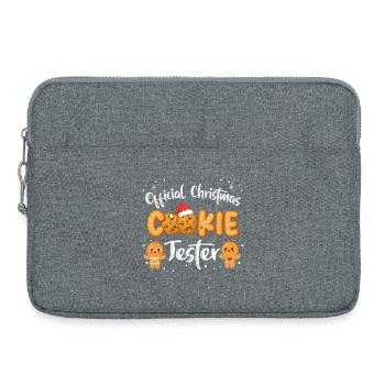 Weihnachten Offizieller Weihnachtsplätzchen-Tester Family Match - Laptoptasche 15" - Grau meliert - Vorne