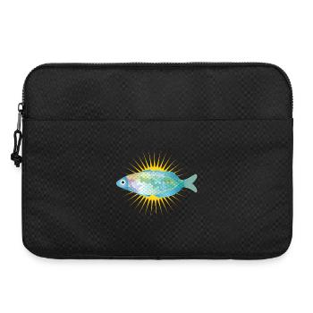 poisson brillant dans des couleurs pastel délicates - Sacoche pour ordinateur portable 15 pouces - noir - Devant