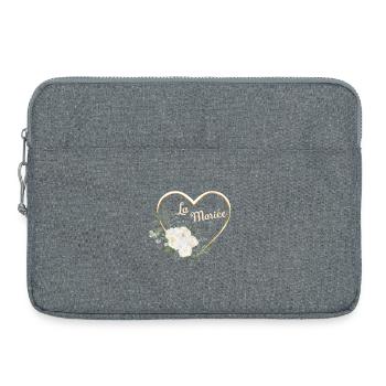 The Bride Floral Heart Gold - Laptop bag 15" - heather grey - Front