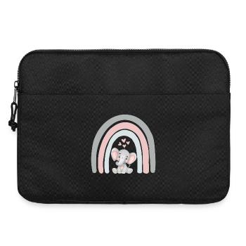 Éléphant et arc-en-ciel - T-shirt enfant - Sacoche pour ordinateur portable 15 pouces - noir - Devant