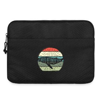 Vitamin Sea Retro Sonnenabzeichen - Laptoptasche 15" - Schwarz - Vorne