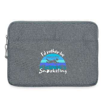 I'd rather be snorkeling - Beach Lover - Laptoptasche 15" - Grau meliert - Vorne