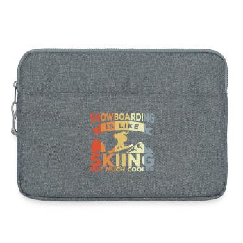 Blague sur le snowboard - Sacoche pour ordinateur portable 15 pouces - gris chiné - Devant