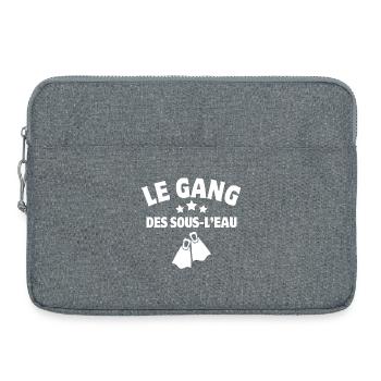 plongée, plongée sous-marine, palmes - Sacoche pour ordinateur portable 15 pouces - gris chiné - Devant