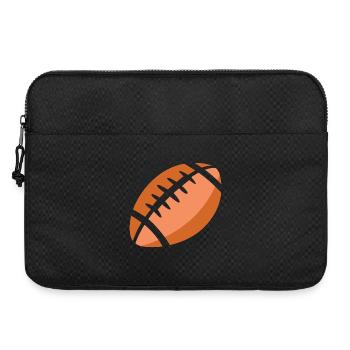 Symbole d’icône de football américain Logo Fan de sport de balle - Sacoche pour ordinateur portable 15 pouces - noir - Devant
