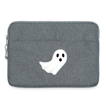 Gespenst Halloween Nachtgespenst gespenstisch - Laptoptasche 15" - Grau meliert - Vorne