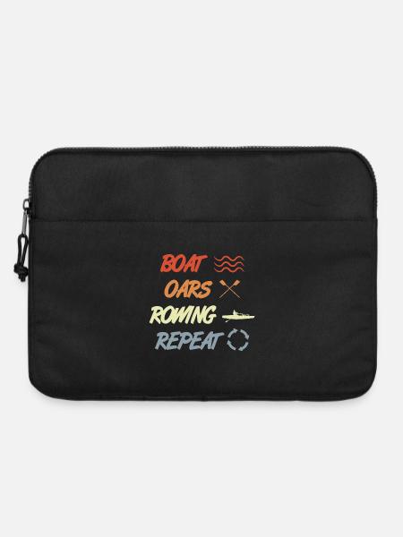 Boat Oars Rowing Repeat - Laptoptasche 15" - Schwarz