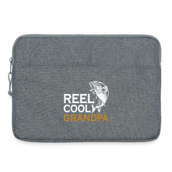 Grandpa Conquer Fishing Reel Cool - Laptop bag 15" - heather grey - Front