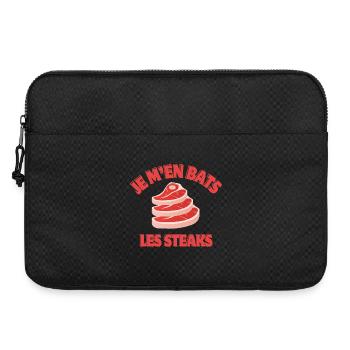 je m'en fiche, je m'en fou, rien à battre - Sacoche pour ordinateur portable 15 pouces - noir - Devant