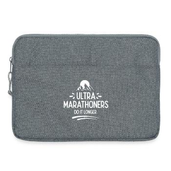 Ultra-Marathonläufer machen es länger - Laptoptasche 15" - Grau meliert - Vorne