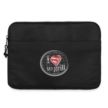 Fleisch als Herz auf dem Grill - Liebe zum grillen - Laptoptasche 15" - Schwarz - Vorne