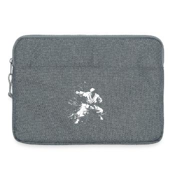 Karate Boy Drawing - Laptop bag 15" - heather grey - Front