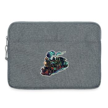 Locomotive Cartoon Look - Laptop bag 15" - heather grey - Front