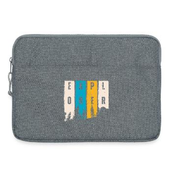 Entdecker Wald Bäume Silhouette - Laptoptasche 15" - Grau meliert - Vorne