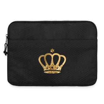 Krone, chic, goldig, personalisierbar - Laptoptasche 15" - Schwarz - Vorne