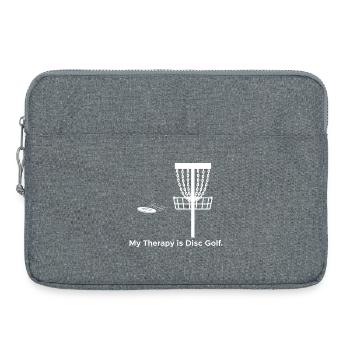 My Therapy is Disc Golf - Laptop bag 15" - heather grey - Front