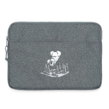 Arthur Schopenhauer trinkt Bier in der Kneipe - Laptoptasche 15" - Grau meliert - Vorne