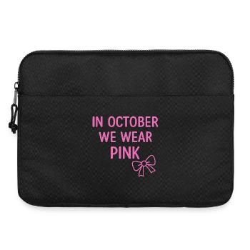 En octobre, nous portons du rose pour sensibiliser au cancer du sein - Sacoche pour ordinateur portable 15 pouces - noir - Devant