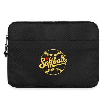 Conception de softball - Sacoche pour ordinateur portable 15 pouces - noir - Devant