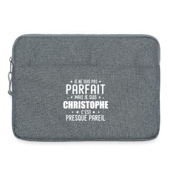 Christophe: authentisch, unvollkommen, oben, Perfektion - Laptoptasche 15" - Grau meliert - Vorne