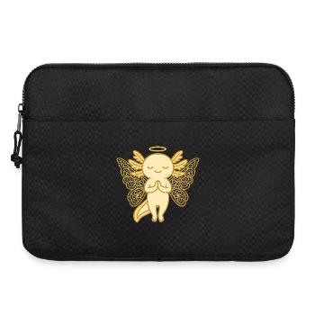 Axolotl Engel – Himmlisches Tiermotiv - Laptoptasche 15" - Schwarz - Vorne