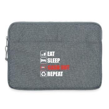 Cash out Casino Gambling Funny Player - Sacoche pour ordinateur portable 15 pouces - gris chiné - Devant