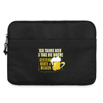 Bierliebhaber Bier Spruch Biertrinker Saufen - Laptoptasche 15" - Schwarz - Vorne