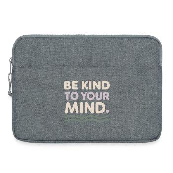 Sensibilisation à la santé mentale, - Sacoche pour ordinateur portable 15 pouces - gris chiné - Devant