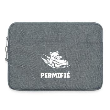 Humour permis de conduire - Sacoche pour ordinateur portable 15 pouces - gris chiné - Devant